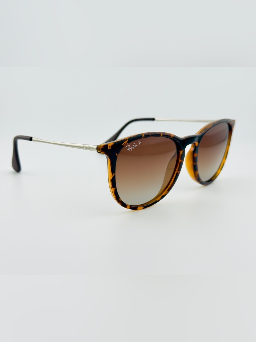 Ray-Ban Erika Classic Sunglasses RB4171 Polished Tortoise Frame Brown Lenses - Picture 9 of 13
